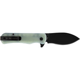 Gerber Confidant Linerlock Knife Jade G10 Handle With Black Bamboo Inlay 3.5In Drop Point Blade Extended Tang EDC Ready by Gerber