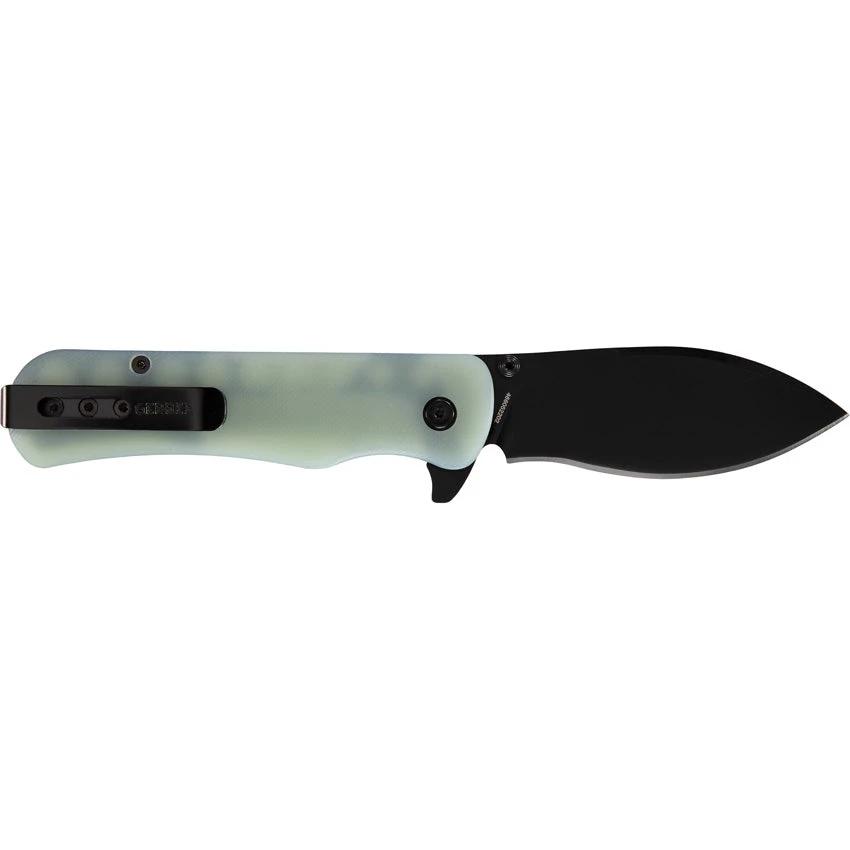 Gerber Confidant Linerlock Knife Jade G10 Handle With Black Bamboo Inlay 3.5In Drop Point Blade Extended Tang EDC Ready by Gerber