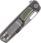 Gerber Minisada Framelock Green EDC Folding Knife With D2 Tool Steel Blade Sage Aluminum Handle Extended Tang Clip by Gerber