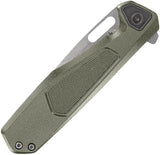 Gerber Minisada Framelock Green EDC Folding Knife With D2 Tool Steel Blade Sage Aluminum Handle Extended Tang Clip by Gerber
