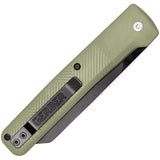 Gerber Pledge Linerlock Folding Knife 4.5in Closed 3.75in Reverse Tanto Green Textured Nylon Handle For Outdoorsmen by Gerber