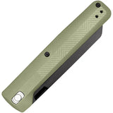 Gerber Pledge Linerlock Folding Knife 4.5in Closed 3.75in Reverse Tanto Green Textured Nylon Handle For Outdoorsmen by Gerber