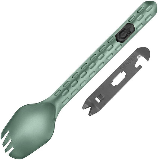 Gerber Devour Baltic 6-Function Camping Utensil With Offset Tine Fork And Deep Basin Spoon Nesting Aluminum by Gerber