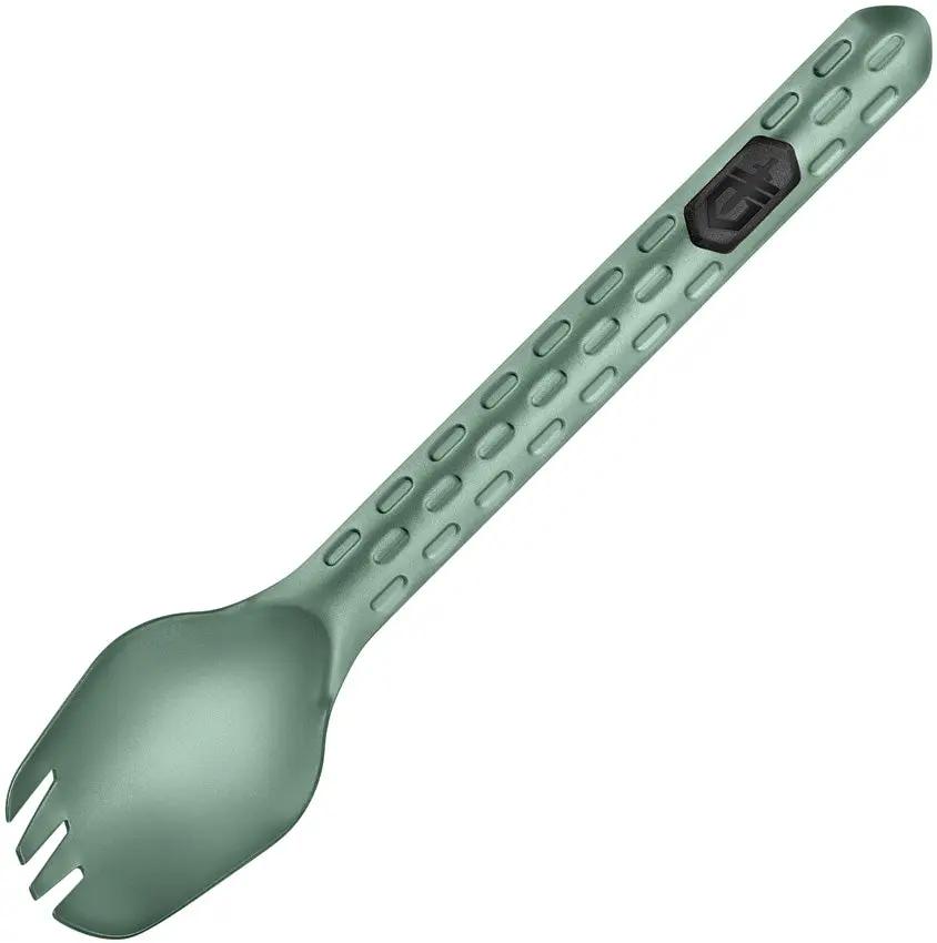 Gerber Devour Baltic 6-Function Camping Utensil With Offset Tine Fork And Deep Basin Spoon Nesting Aluminum by Gerber