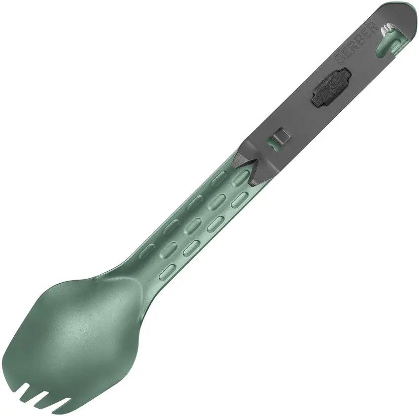 Gerber Devour Baltic 6-Function Camping Utensil With Offset Tine Fork And Deep Basin Spoon Nesting Aluminum by Gerber