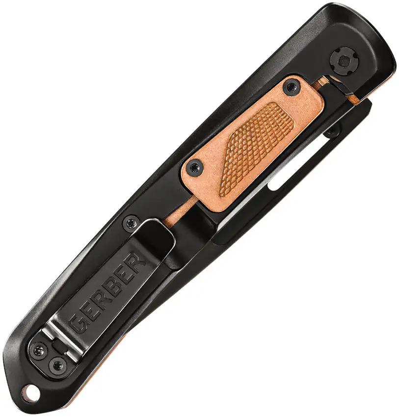 Gerber Affinity Framelock Copper Knife for EDC Enthusiasts 3.5in D2 Drop Point Blade by Gerber