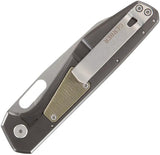 Gerber Slimsada Framelock Green EDC Knife With 3.5in D2 Blade And Pinch Plate Olive Linen Micarta by Gerber