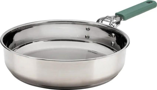 Gerber CompIEAT Saute Pan Two Point Six Quart With Detachable Handle Dishwasher Safe 3 Ply Stainless For Home Cooks by Gerber
