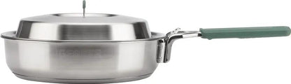 Gerber CompIEAT Saute Pan Two Point Six Quart With Detachable Handle Dishwasher Safe 3 Ply Stainless For Home Cooks by Gerber