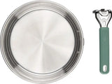 Gerber CompIEAT Saute Pan Two Point Six Quart With Detachable Handle Dishwasher Safe 3 Ply Stainless For Home Cooks by Gerber