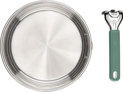 Gerber CompIEAT Saute Pan Two Point Six Quart With Detachable Handle Dishwasher Safe 3 Ply Stainless For Home Cooks by Gerber