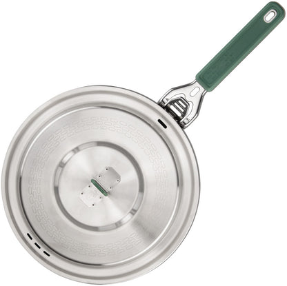 Gerber CompIEAT Saute Pan Two Point Six Quart With Detachable Handle Dishwasher Safe 3 Ply Stainless For Home Cooks by Gerber