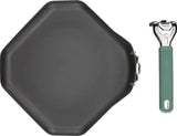 Gerber CompIEAT Griddle With Detachable Silicone Overmold Handle 11 Inch Carbon Steel Nonstick For Campers by Gerber