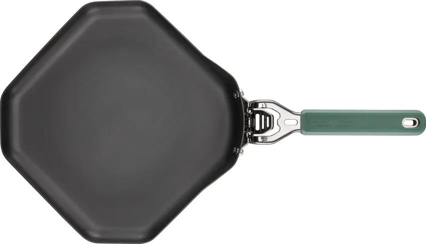 Gerber CompIEAT Griddle With Detachable Silicone Overmold Handle 11 Inch Carbon Steel Nonstick For Campers by Gerber