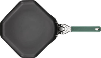 Gerber CompIEAT Griddle With Detachable Silicone Overmold Handle 11 Inch Carbon Steel Nonstick For Campers by Gerber
