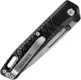 Gerber Zilch Folding Knife For EDC Enthusiasts With Stonewash 7Cr17MoV Blade And Black Glass Filled Nylon Handle by Gerber