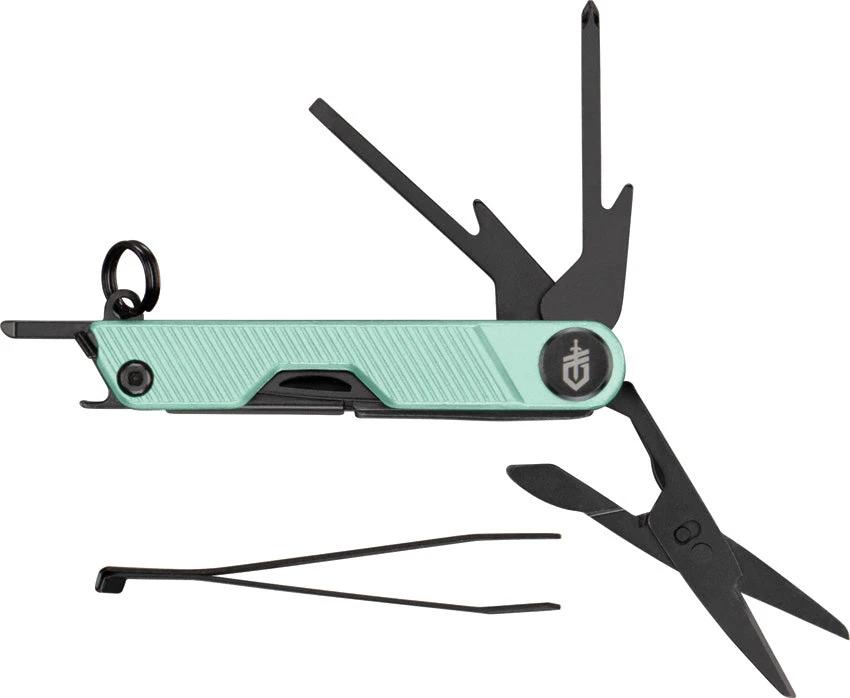 Gerber Armbar Mini Multi Tool Mint Green Aluminum 4.25 Inch For Outdoor Enthusiasts Includes Blade And Scissors by Gerber