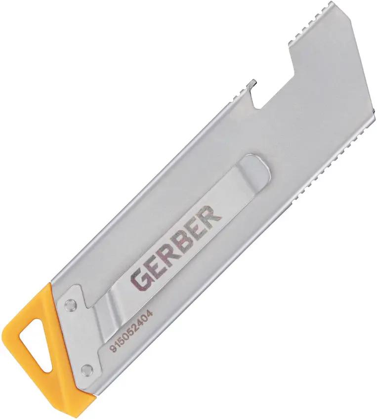 Gerber EAB Slim Slide Lock Utility Knife Exchangeable Blade Silver Pocket Clip Lanyard Hole Bottle Opener For DIYers by Gerber