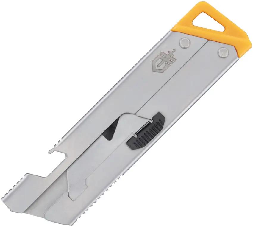 Gerber EAB Slim Slide Lock Utility Knife Exchangeable Blade Silver Pocket Clip Lanyard Hole Bottle Opener For DIYers by Gerber