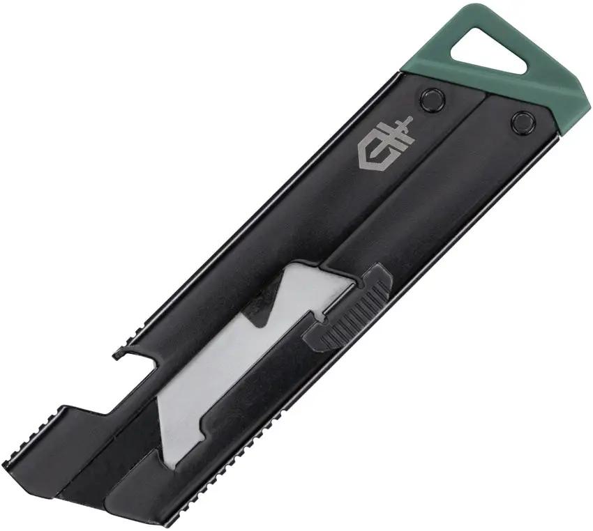 Gerber EAB Slim Exchangeable Blade Utility Knife for DIYers With Slide Lock Black Handle Pocket Clip by Gerber