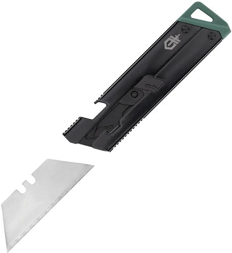 Gerber EAB Slim Exchangeable Blade Utility Knife for DIYers With Slide Lock Black Handle Pocket Clip by Gerber