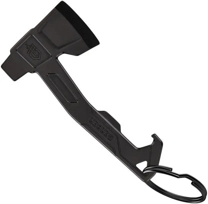 Gerber Hatchet Keychain Tool Black 2.63 Inch Stainless Bottle Opener Screwdriver Compact For Campers by Gerber