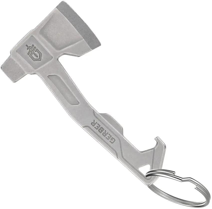 Gerber Hatchet Keychain Tool Compact Stainless With Flat Head Screwdriver Bottle Opener For Outdoor Enthusiasts by Gerber