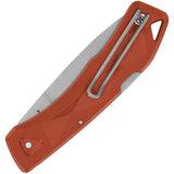 Gerber LST Ultra Lockback Knife Orange GFN Handle Stonewashed 420HC Drop Point Blade EDC Outdoorsmen by Gerber