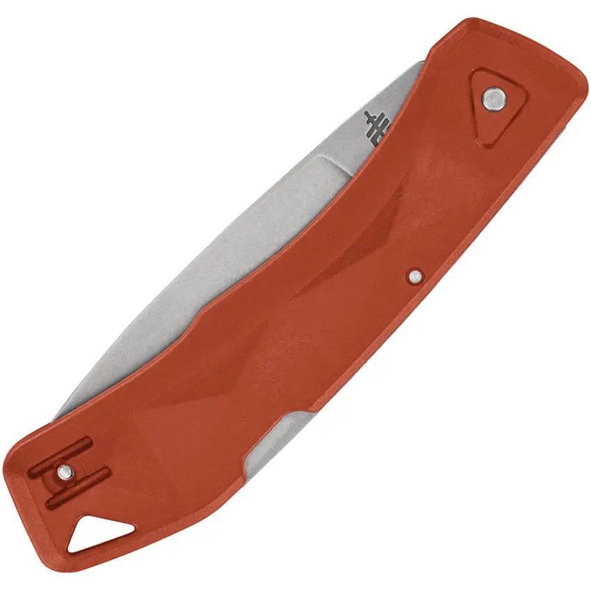 Gerber LST Ultra Lockback Knife Orange GFN Handle Stonewashed 420HC Drop Point Blade EDC Outdoorsmen by Gerber
