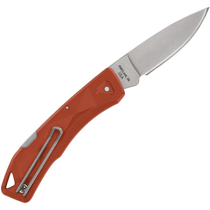 Gerber LST Ultra Lockback Knife Orange GFN Handle Stonewashed 420HC Drop Point Blade EDC Outdoorsmen by Gerber