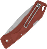 Gerber LST Ultra Lockback Knife 2.88in Blade 3.88in Closed Red GFN Handle EDC 420HC Drop Point by Gerber
