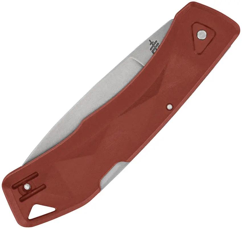 Gerber LST Ultra Lockback Knife 2.88in Blade 3.88in Closed Red GFN Handle EDC 420HC Drop Point by Gerber
