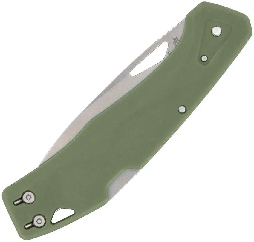 Gerber LST Lockback Knife Green Durable EDC Pocket Knife With 2.75in Stonewash 440A Blade by Gerber