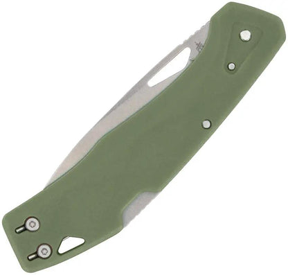 Gerber LST Lockback Knife Green Durable EDC Pocket Knife With 2.75in Stonewash 440A Blade by Gerber