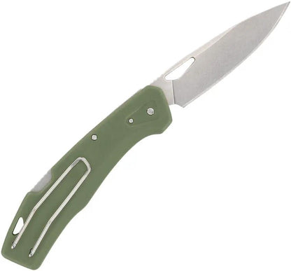 Gerber LST Lockback Knife Green Durable EDC Pocket Knife With 2.75in Stonewash 440A Blade by Gerber