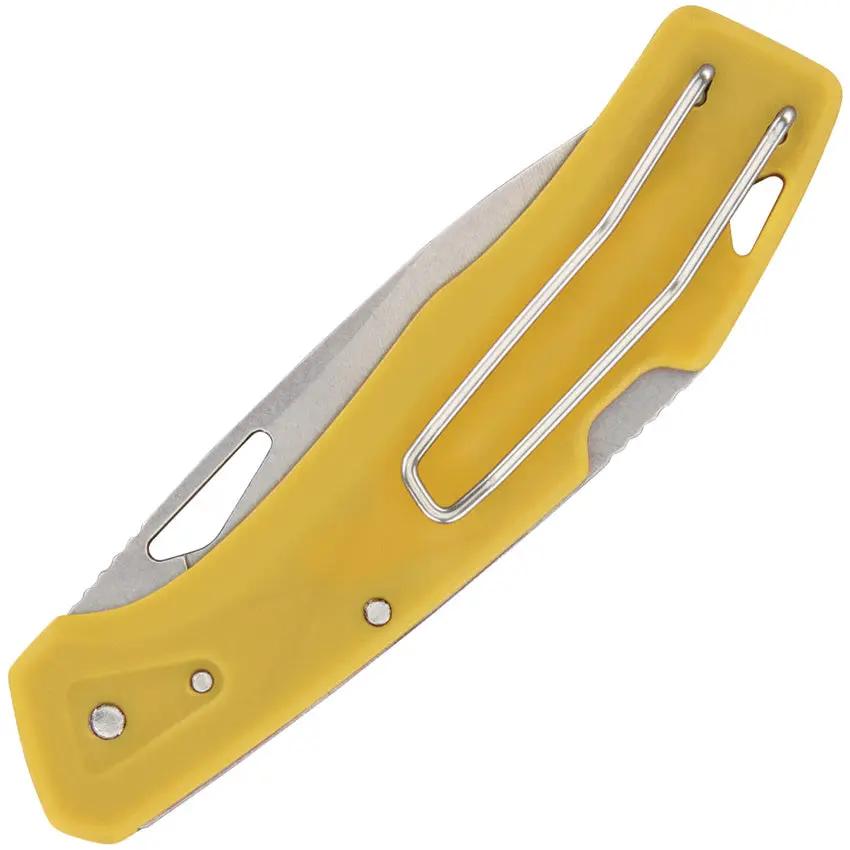 Gerber LST Lockback Knife Yellow With Durable Stonewashed 440A Blade For EDC Enthusiasts by Gerber