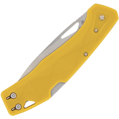 Gerber LST Lockback Knife Yellow With Durable Stonewashed 440A Blade For EDC Enthusiasts by Gerber