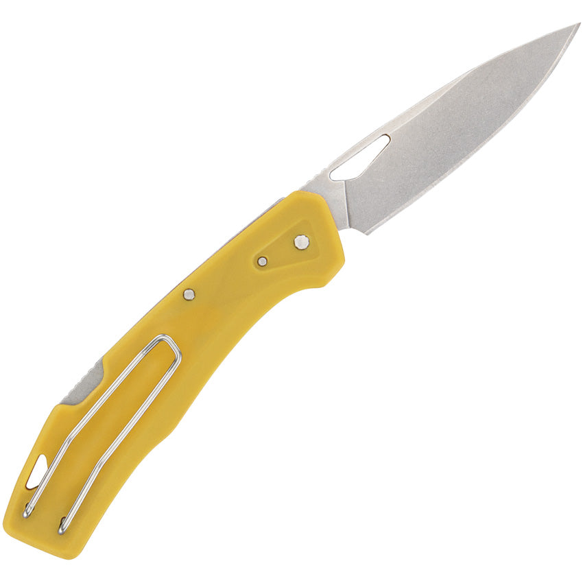 Gerber LST Lockback Knife Yellow With Durable Stonewashed 440A Blade For EDC Enthusiasts by Gerber