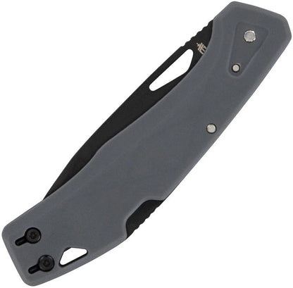 Gerber LST Lockback Knife Gray GFN Handle Two Point Seven Five Inch Black Oxide Blade For Everyday Carry by Gerber