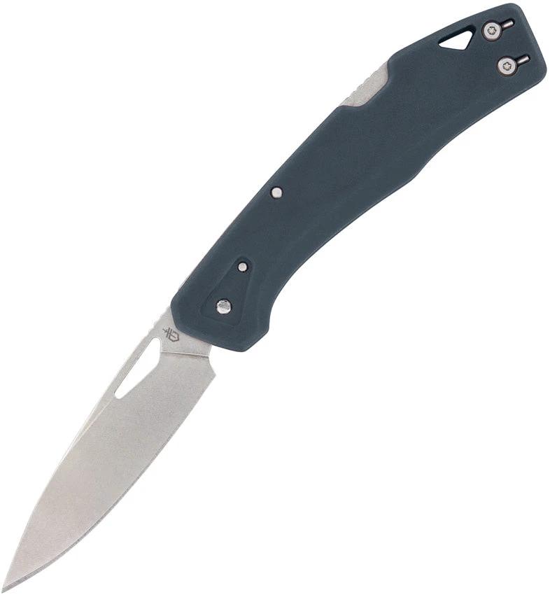 Gerber LST Lockback Knife Blue Handle With 3.75 Inch Closed 440A Blade Pocket Clip Lanyard Hole EDC For Enthusiasts by Gerber