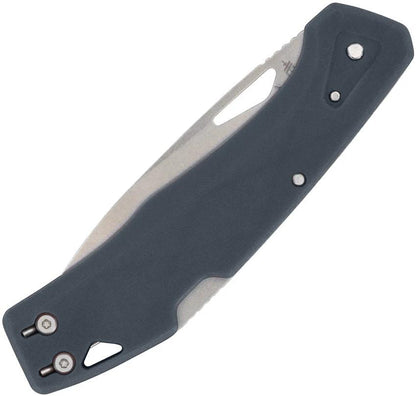 Gerber LST Lockback Knife Blue Handle With 3.75 Inch Closed 440A Blade Pocket Clip Lanyard Hole EDC For Enthusiasts by Gerber