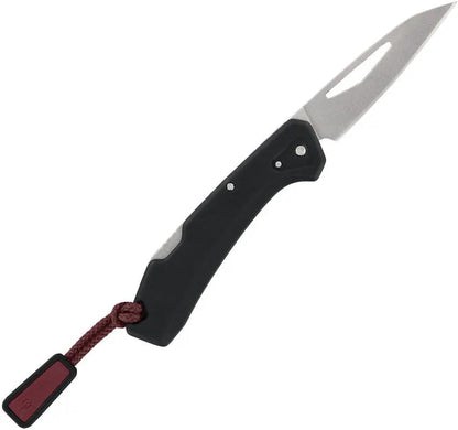 Gerber LST Mini Lockback Knife Black GFN Handle 2.75in Closed 1.75in Stonewash Wharncliffe Blade For EDC Enthusiasts by Gerber