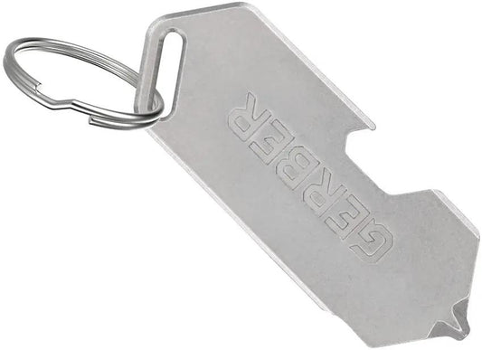 Gerber Shard DT Keychain Tool Hills Stonewash Compact Stainless Multitool With Bottle Opener For EDC by Gerber