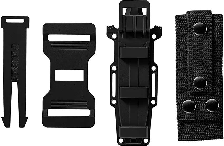 Gerber StrongArm MagnaCut 5in Fixed Blade Knife with Stonewash Tang GFN Handle MOLLE Sheath for Outdoor Enthusiasts by Gerber