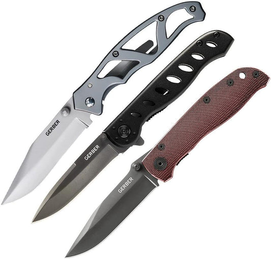Gerber Greatest Hits Combo Knife Set For Outdoorsmen Paraframe I Evo Jr Air Ranger Three Piece by Gerber