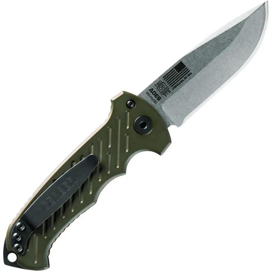 Gerber Auto Knife 10th Anniversary Green Cerakote Handle Premium CPM S30V Drop Point 3.75in Blade For EDC Enthusiasts by Gerber