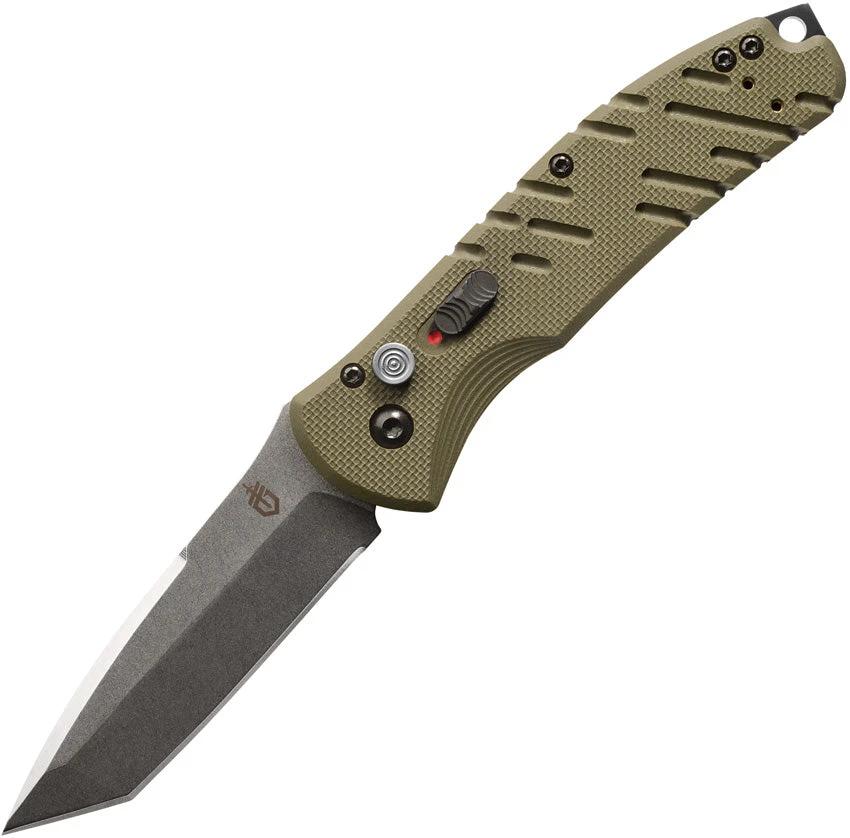 Gerber Auto Propel Plunge Lock Knife Automatic Opening S30V Tanto 3.5in Blade OD Green G10 For EDC Enthusiasts by Gerber