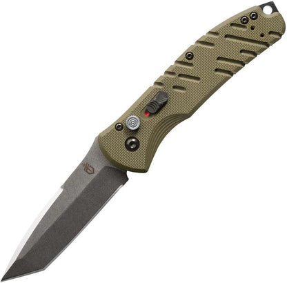 Gerber Auto Propel Plunge Lock Knife Automatic Opening S30V Tanto 3.5in Blade OD Green G10 For EDC Enthusiasts by Gerber