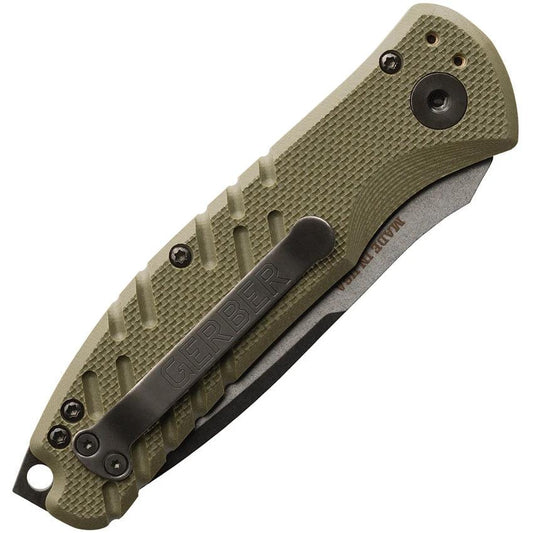 Gerber Auto Propel Plunge Lock Knife Automatic Opening S30V Tanto 3.5in Blade OD Green G10 For EDC Enthusiasts by Gerber