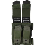 Gerber Custom Fit Quad Sheath Green Holds Four Items Plus Pen MOLLE Compatible Two Position Belt Carry For Outdoorsmen by Gerber
